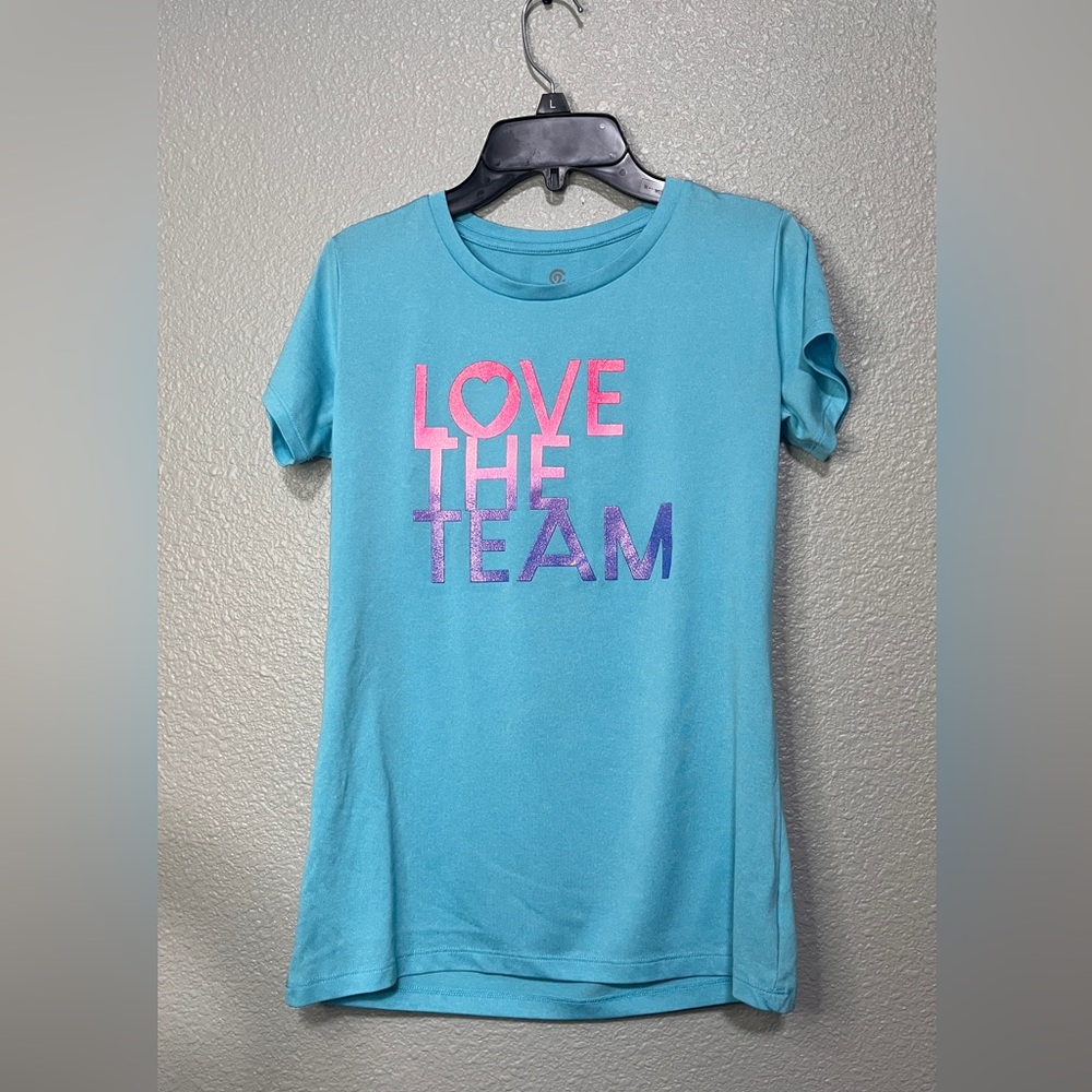 “LOVE THE TEAM” -XL(14-16) Blue